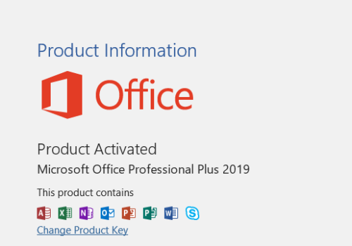 microsoft office 2019 professional product key